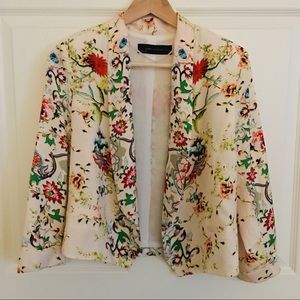 Zara Floral Kimono Blazer